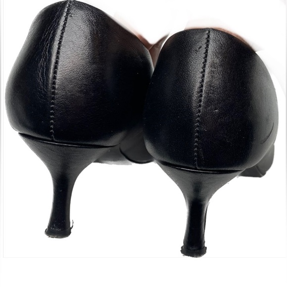 Mode et Jacomo BLK Carino Leather Pumps, JPN 22.5/ US 5.5 Summer Sale - Picture 5 of 7